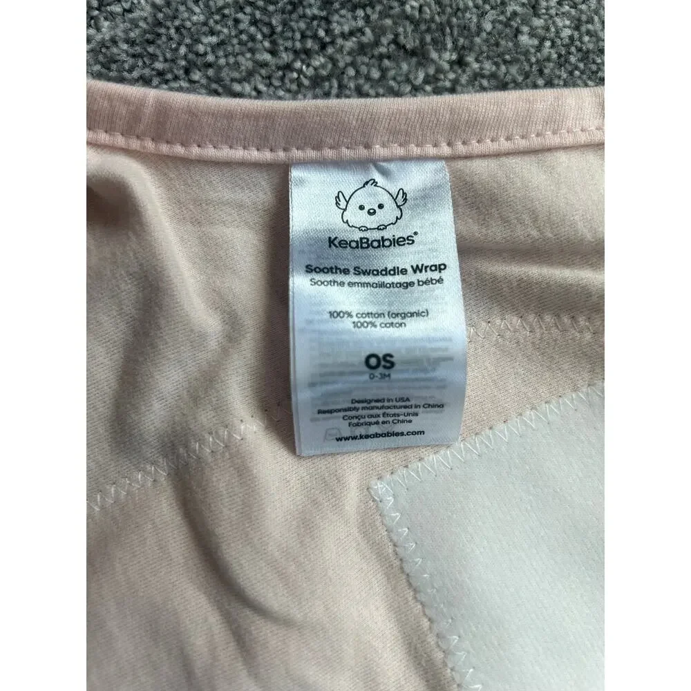 NEW* KeaBabies Angelic Blush 3-Pack Soothe Swaddle Wraps Size Small 0-3 mo.